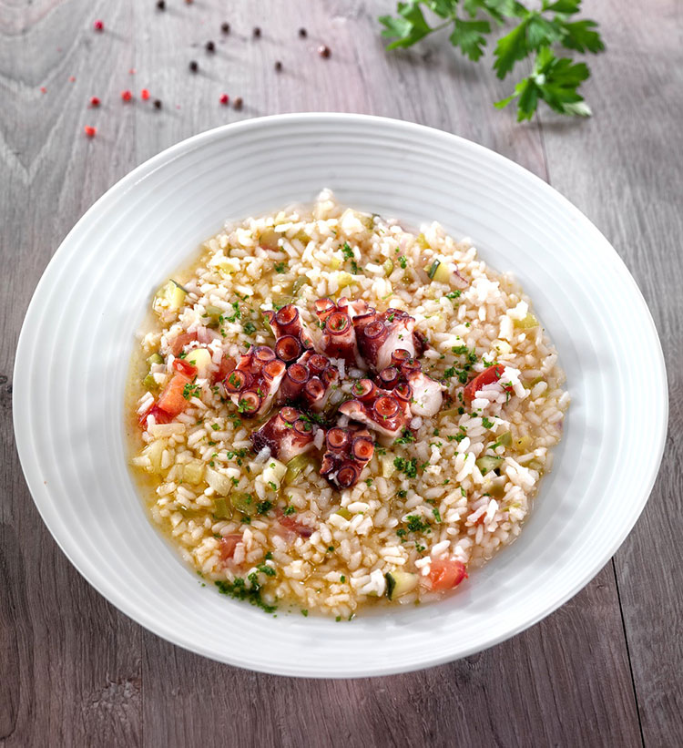 Receta de arroz caldoso con pulpo